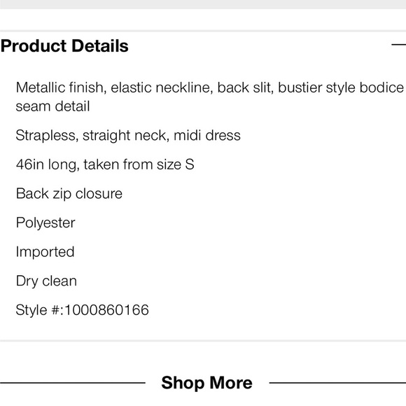 7 FOR ALL MANKIND Sexy Metallic Bustier Midi Faux Leather Strapless Party Dress - Picture 7 of 7